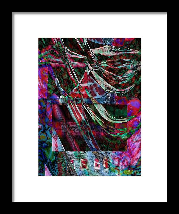 Abstract Framed Print featuring the digital art Abstraction #3 by Angela Weddle