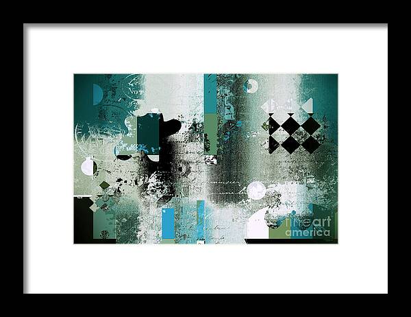 Abstract Framed Print featuring the digital art Abstracture - 21pp8bb by Variance Collections