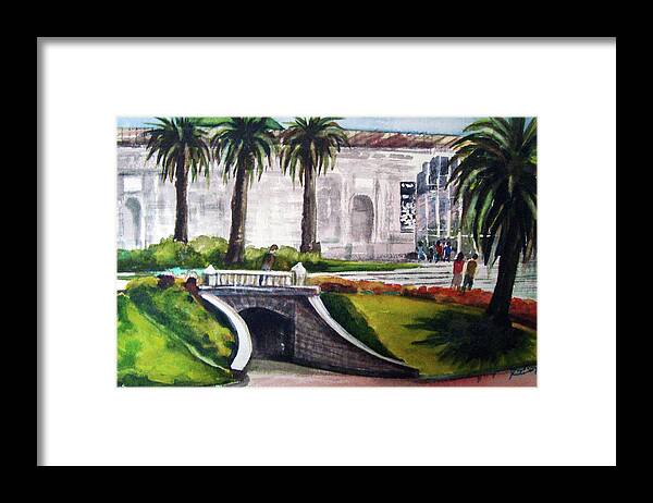 San Francisco Framed Print featuring the painting Academy Tunnel by Karen Coggeshall