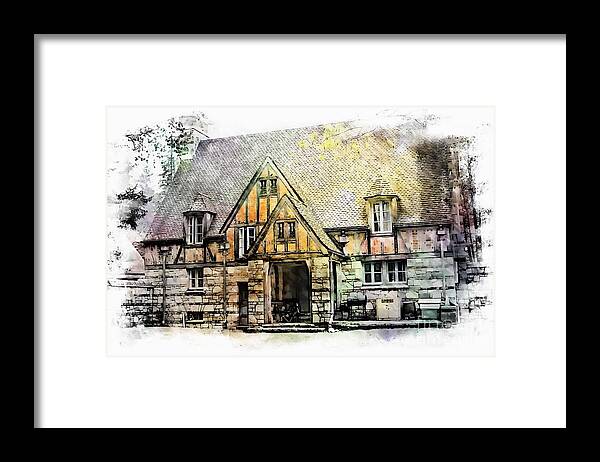  Architecture Framed Print featuring the photograph Acadia Gate House #2 by Marcia Lee Jones