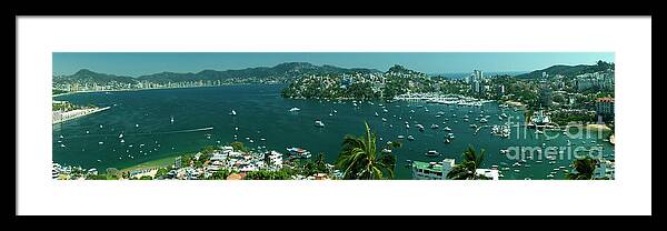 Acapulco Framed Print featuring the photograph Acapulco Bay - Panoramic by Anthony Totah