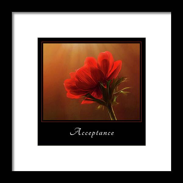 Inspiration Framed Print featuring the photograph Acceptance 3 by Mary Jo Allen