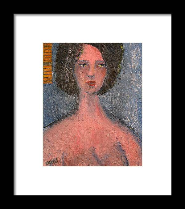 Woman Framed Print featuring the painting Acceptance by Dennis Tawes