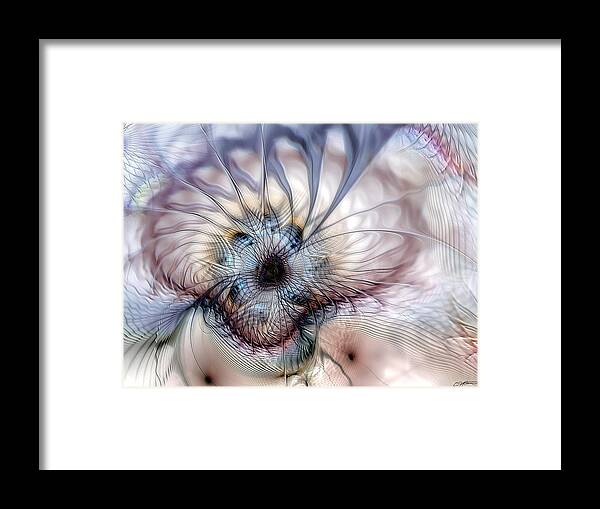 Abstract Framed Print featuring the digital art Accepting Inspiration by Casey Kotas