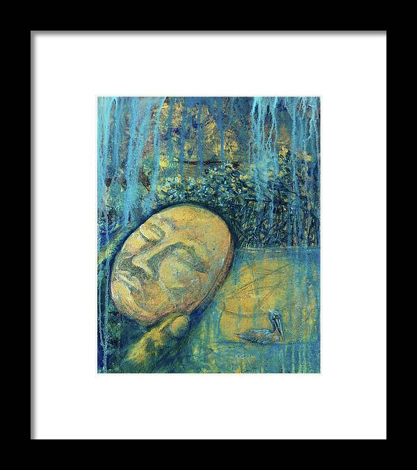 Florida Tropics Framed Print featuring the painting Ace of Coins by Ashley Kujan