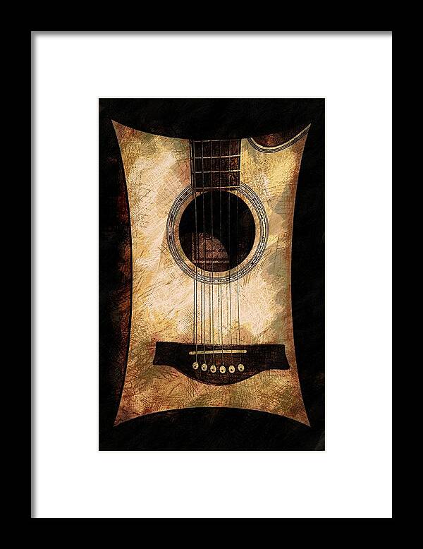 Guitar Framed Print featuring the photograph Acoustic Design by John Stuart Webbstock