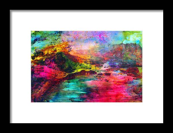 Bridge Framed Print featuring the painting Across by Janice Nabors Raiteri