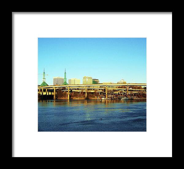 Portland Oregon Framed Print featuring the photograph Across the Columbia by Julie Rauscher