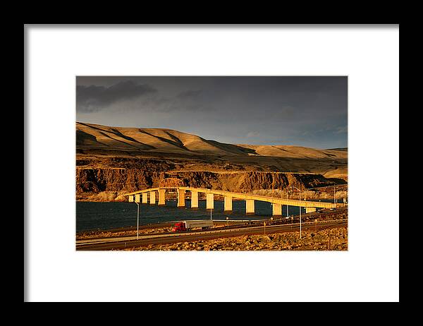 Columbia River Framed Print featuring the photograph Across The Columbia River by DArcy Evans