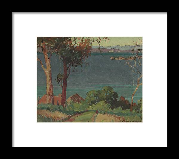 Across The Firth Of Thames Framed Print featuring the painting Across the Firth of Thames by Celestial Images
