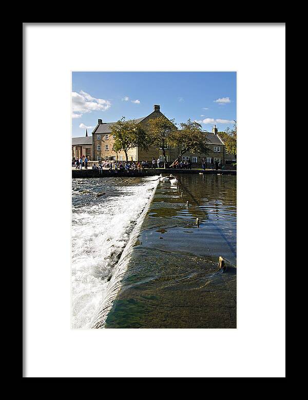 Europe Framed Print featuring the photograph Across the Weir at Bakewell by Rod Johnson
