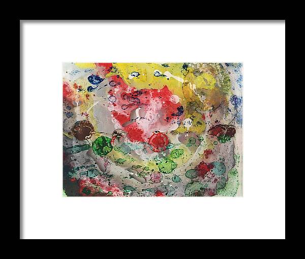 Acrylic Abstract Painting On 1/4 Acrylic Plexi Glass - This Piece Is Part Of My Special 'big Bang' Collection Framed Print featuring the painting Acrylic Abstract 15-u.uuu by Virginia G'lez