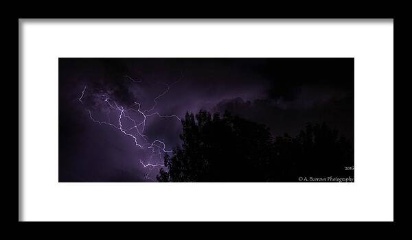 Lightning Framed Print featuring the photograph Active Skies by Aaron Burrows