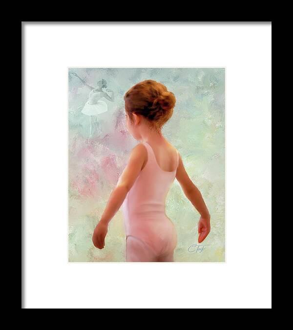 Ballerina Framed Print featuring the mixed media Adagio by Colleen Taylor