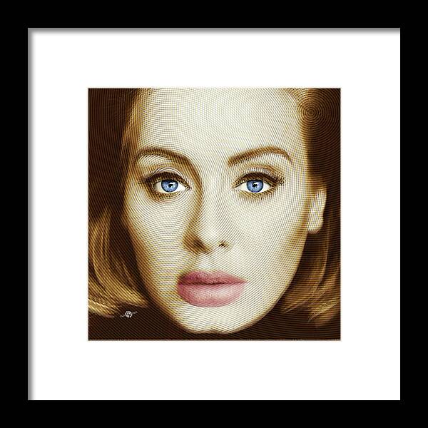 Adele Framed Print featuring the painting Adele Painting Circle Pattern 2 by Tony Rubino