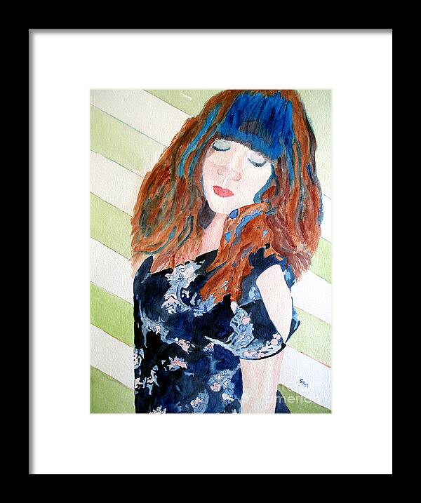 Adelina Framed Print featuring the painting Adelina by Sandy McIntire