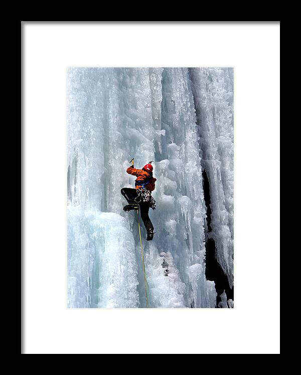 Adirondacks Framed Print featuring the photograph Adirondack Ice Climber by Brendan Reals