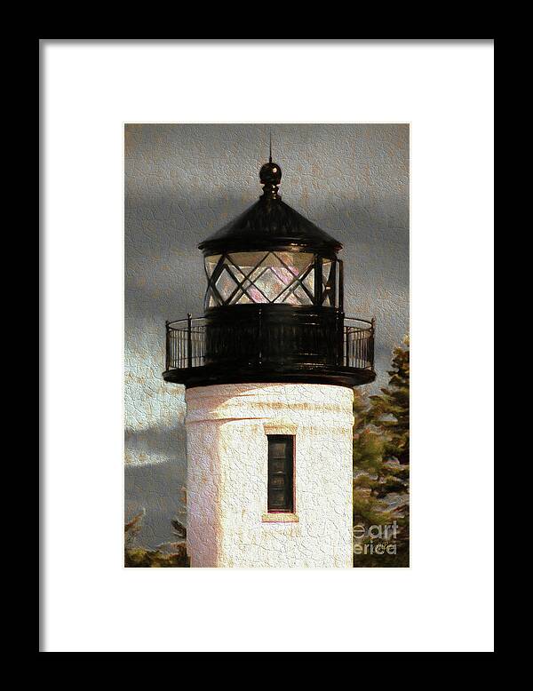 Lighthouse Framed Print featuring the photograph Admiralty Head Lighthouse Tower by Cheryl Rose