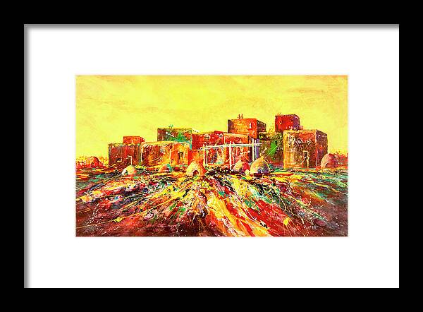 Southwest Framed Print featuring the painting Adobe Color by Connie Williams