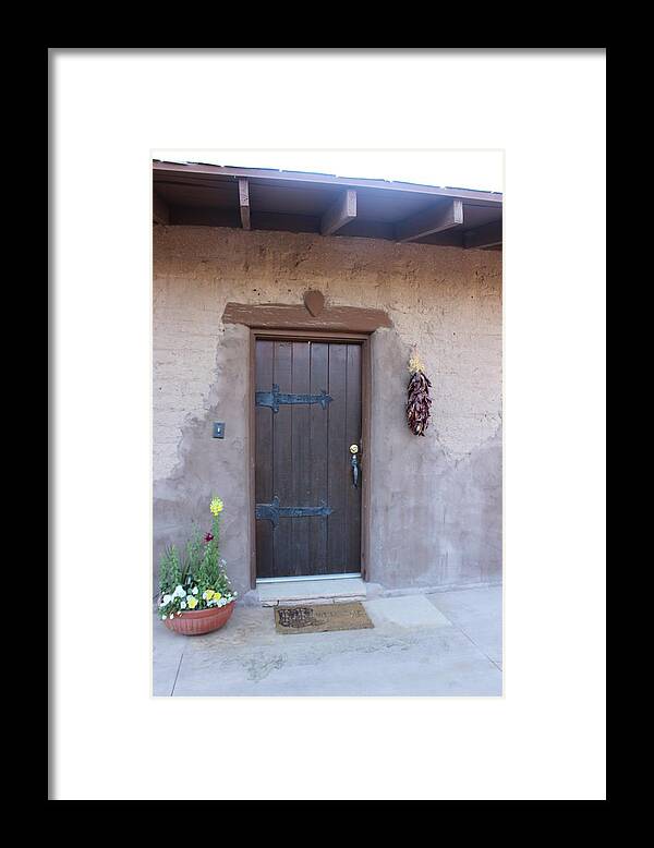 Adobe Framed Print featuring the photograph Adobe Door by Dody Rogers