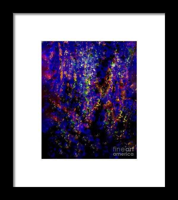 Painting-abstract Acrylic Framed Print featuring the mixed media Adrenaline Rush In The Night by Catalina Walker