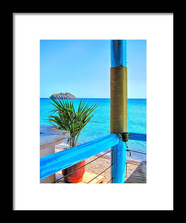 Aegean Framed Print featuring the photograph Aegean Blue by Andreas Thust
