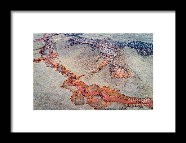 Colorado Framed Print featuring the photograph aerial landscape abstract of Colorado foothills by Marek Uliasz