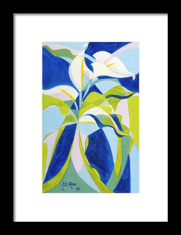 Zantedeschia Aethiopica Framed Print featuring the painting Aethiopica by Joseph Allen