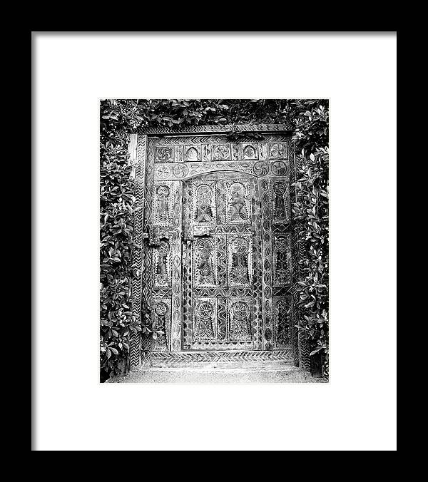 Parker Framed Print featuring the photograph AN AFRICAN DOOR IN PARADISE Palm Springs CA by William Dey
