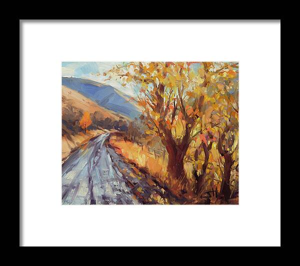 Country Framed Print featuring the painting After an Autumn Rain by Steve Henderson