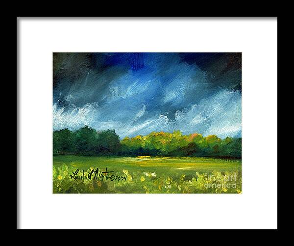 Oil Painting Framed Print featuring the painting After Spring Rain by Linda L Martin