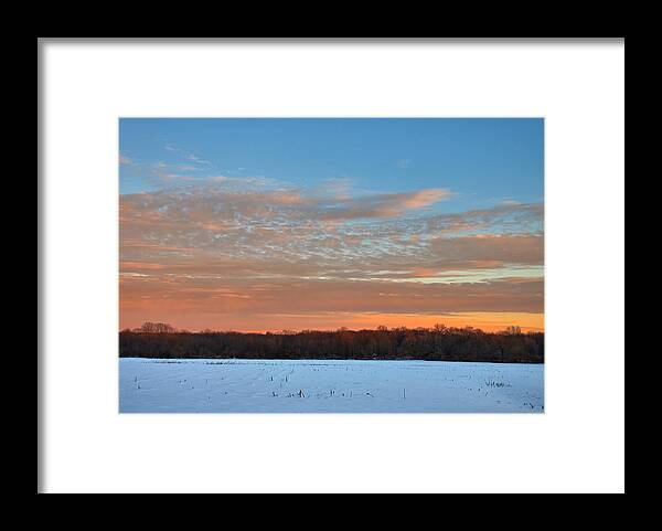 Sunset Framed Print featuring the photograph After Storm Jonas by Steven Richman