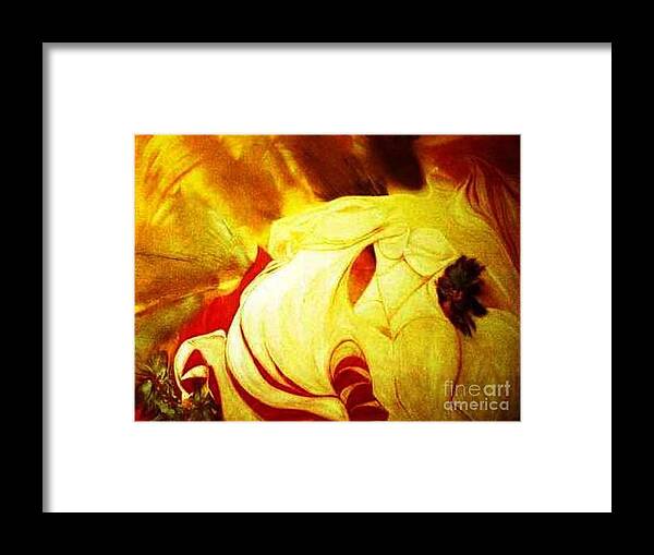 Fire Framed Print featuring the painting After The Escape by Duygu Kivanc