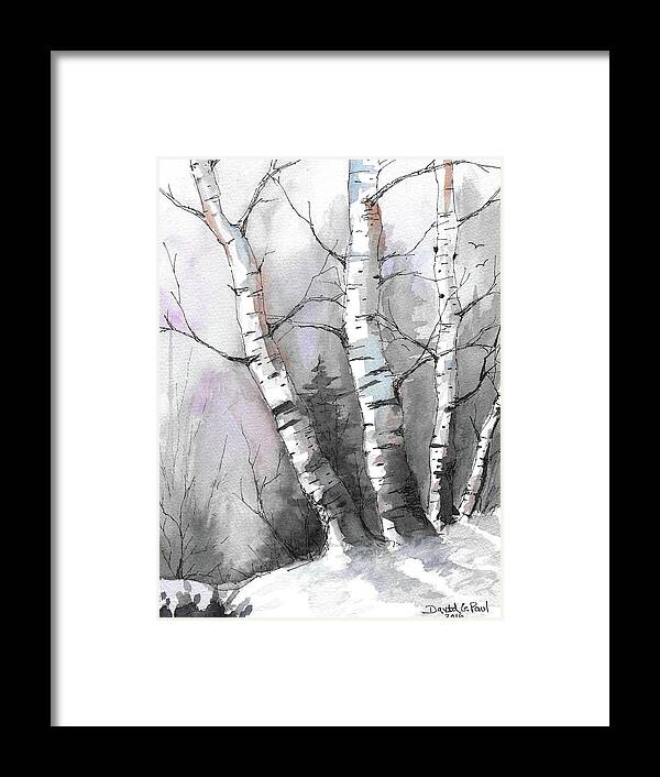 Snow Framed Print featuring the painting After The Snow by David G Paul