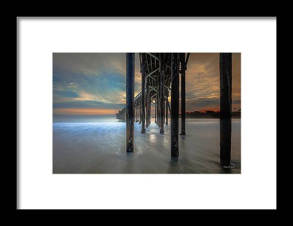 Dramatic Framed Print featuring the photograph Afterglow at San Simeon by Tim Bryan