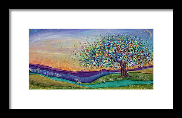 Landscape Framed Print featuring the painting Afterglow - This Beautiful Life by Tanielle Childers