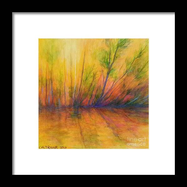 Landscape Framed Print featuring the painting Afternoon Glow by Alison Caltrider