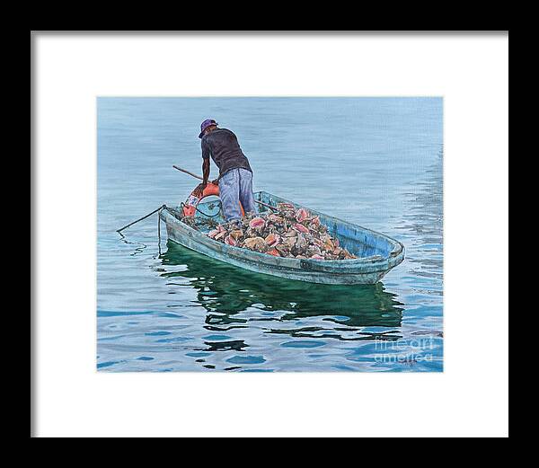 Roshanne Framed Print featuring the painting Afternoon Repose by Roshanne Minnis-Eyma