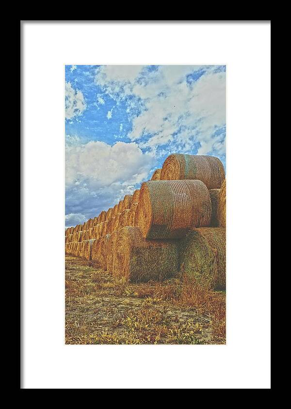 Hay Framed Print featuring the photograph Afternoon Stack by Amanda Smith