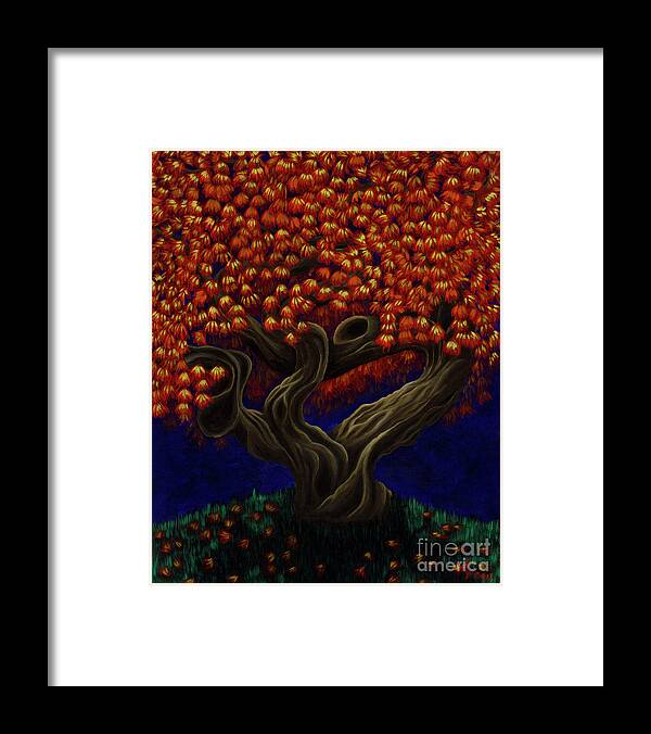 Rebecca Framed Print featuring the painting Aged Autumn by Rebecca Parker