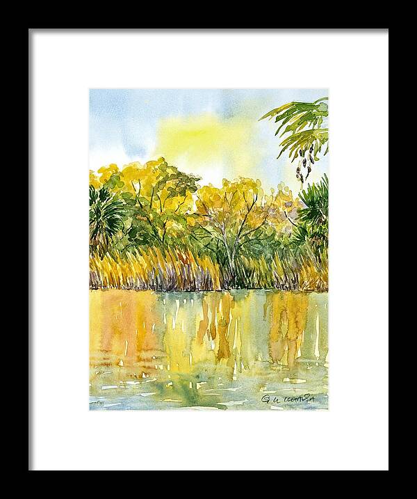 Tucson Framed Print featuring the painting Agua Caliente Park Tucson by Gurukirn Khalsa