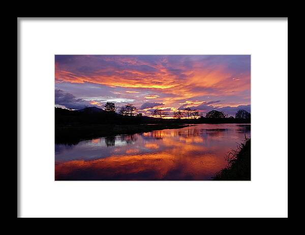 Sunset Framed Print featuring the photograph Air and Water by Inge Riis McDonald