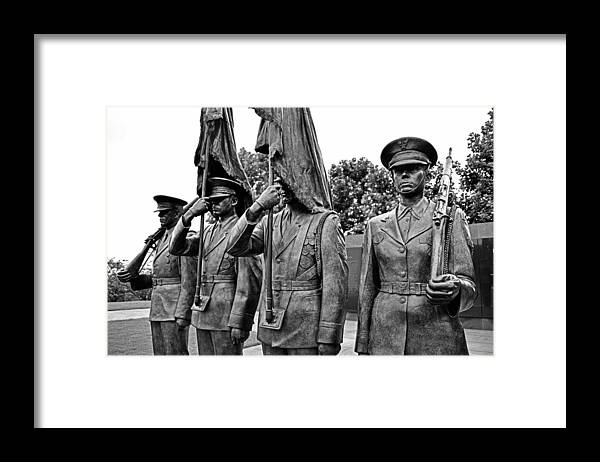honor Guard Sculpture Framed Print featuring the photograph Air Force Memorial - Honor Guard Sculpture by Brendan Reals