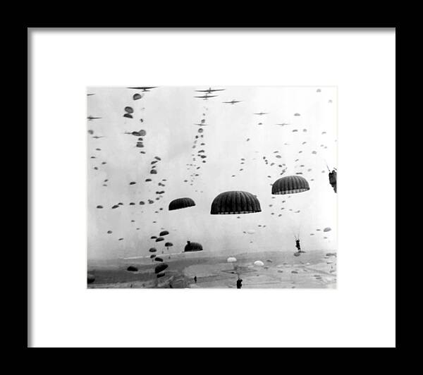 Airborne Framed Print featuring the photograph Airborne Mission During WW2 by War Is Hell Store