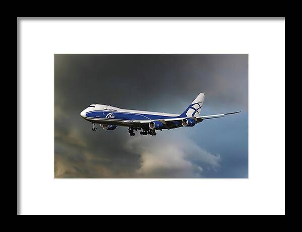 Airbridge Framed Print featuring the photograph AirBridge Cargo Boeing 747-8HVF by Smart Aviation