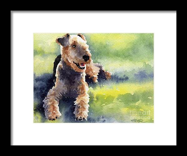 Airedale Framed Print featuring the painting Airedale Terrier by David Rogers