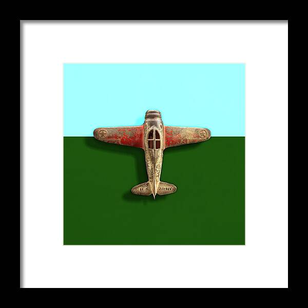 Metal Framed Print featuring the photograph Airplane Scrapper on Color Paper by YoPedro