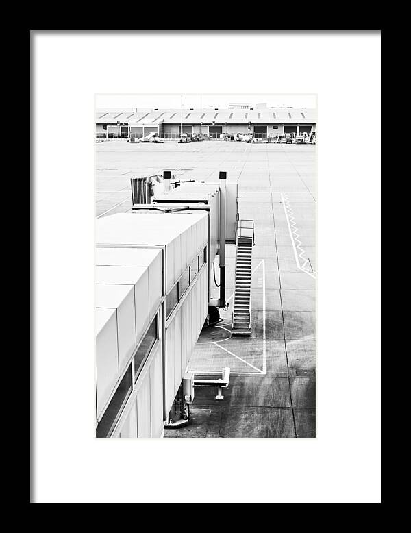 Airfield Framed Print featuring the photograph Airport walkway by Tom Gowanlock