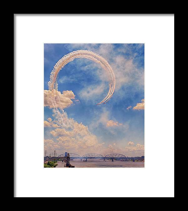 Aeroshell Framed Print featuring the photograph Airshow at the Lou by Susan Rissi Tregoning