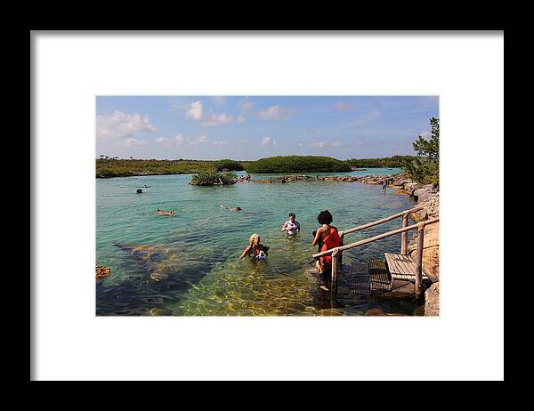 Eco-tourism Framed Print featuring the photograph Akumel Lagoon, Mexico by Robert McKinstry